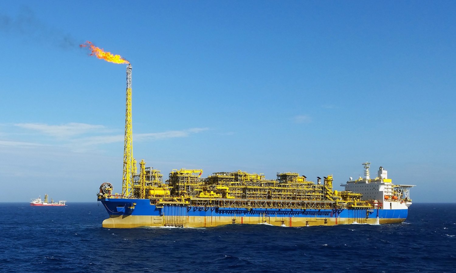 Offshore FPSO ship in production